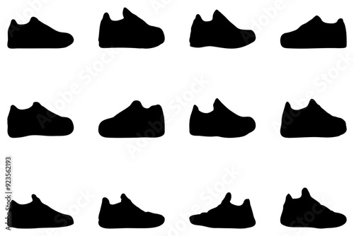 Simple shoe icon set. Fashion design