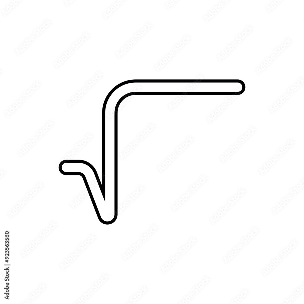 Square root icon symbol in mathematics. Square root icon symbol in mathematics.