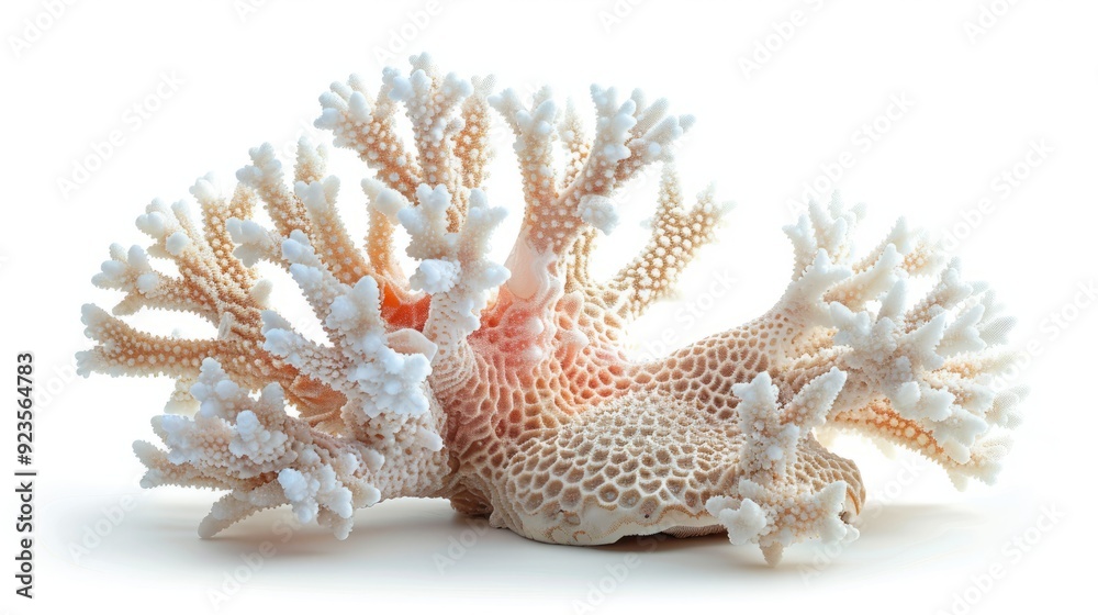 Obraz premium Coral formation with intricate structures and natural colors in a marine environment