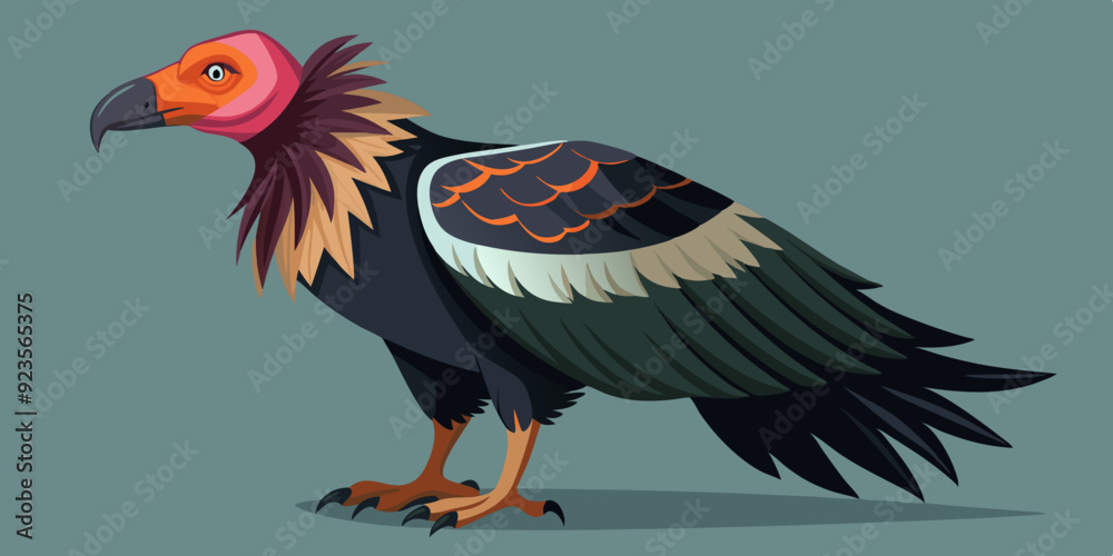 Hand drawn California condor illustration Hand drawn California condor illustration