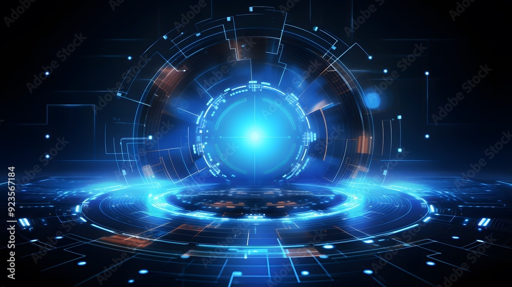Fototapeta premium Abstract technology background Hi-tech communication concept futuristic digital innovation background vector illustration