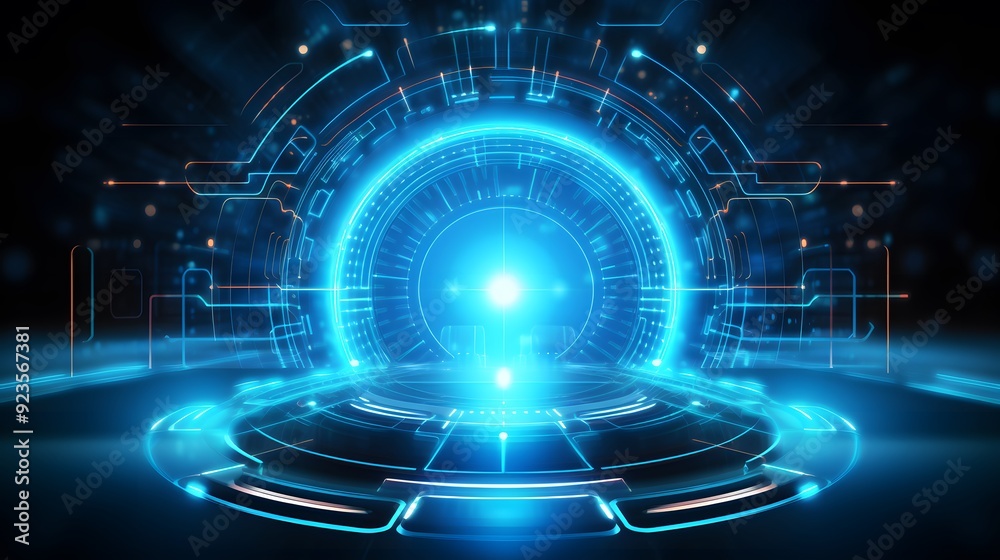 Fototapeta premium Abstract technology background Hi-tech communication concept futuristic digital innovation background vector illustration