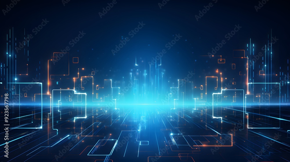 Fototapeta premium Abstract technology background Hi-tech communication concept futuristic digital innovation background vector illustration