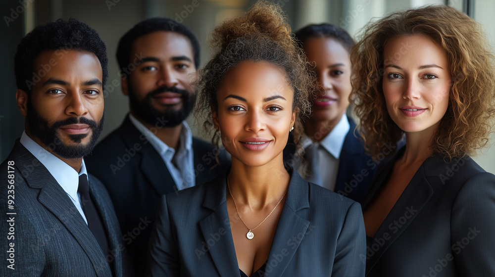 A diverse group of businesspeople poses for a professional team photo, exuding confidence and professionalism, while looking smart and impeccable. A diverse group of businesspeople poses for a professional team photo, exuding confidence and professionalism, while looking smart and impeccable.