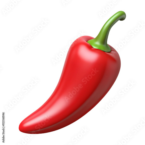 3d Red hot chili pepper