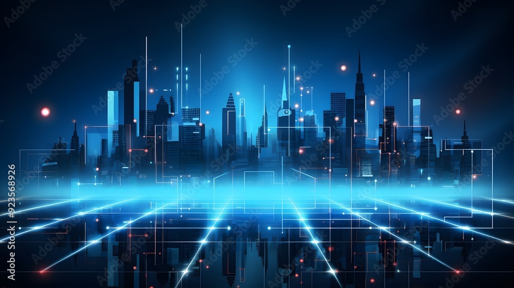 Fototapeta premium Abstract technology background Hi-tech communication concept futuristic digital innovation background vector illustration