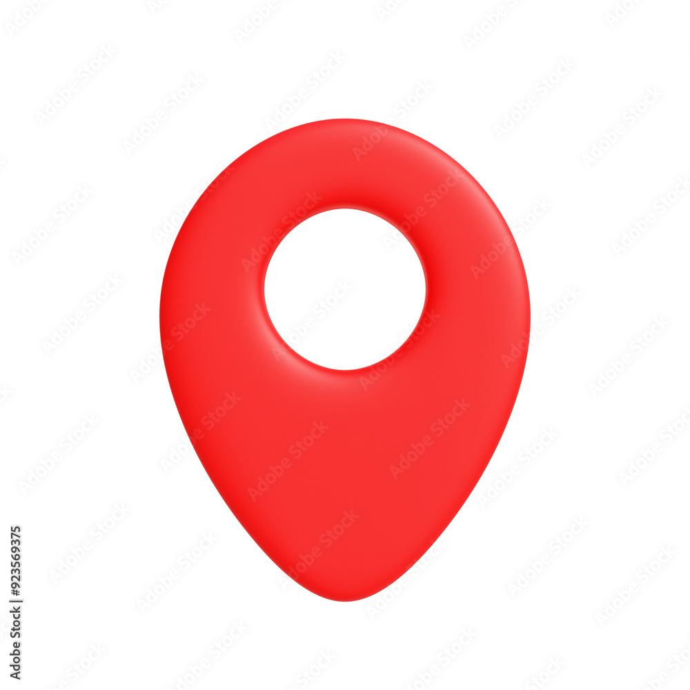 Red Map pin pointer. Modern and clean design. 3D render maps pin Red Map pin pointer. Modern and clean design. 3D render maps pin