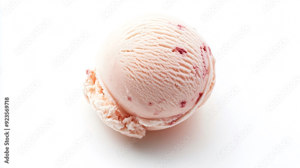 Delicious and Refreshing Scoop of Tasty Ice Cream Isolated on White Background Delicious and Refreshing Scoop of Tasty Ice Cream Isolated on White Background