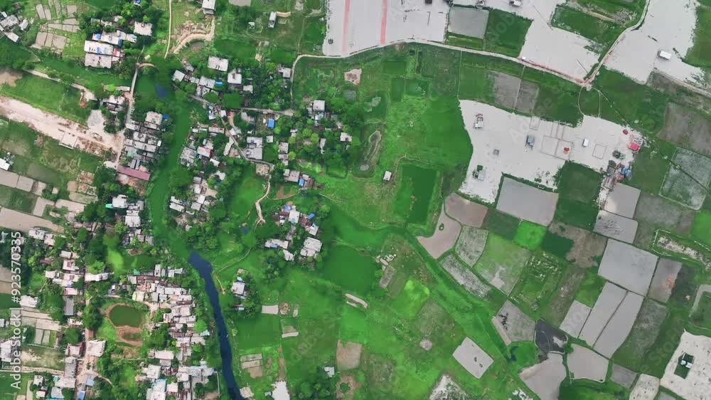 Satellite view of Rural Green Fields and Farmland Diversity Agriculture Area Satellite view of Rural Green Fields and Farmland Diversity Agriculture Area