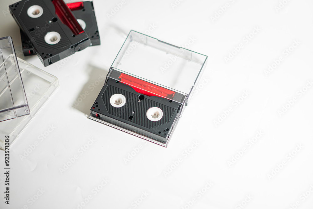 Obraz premium Vintage VHS Tape on White Background