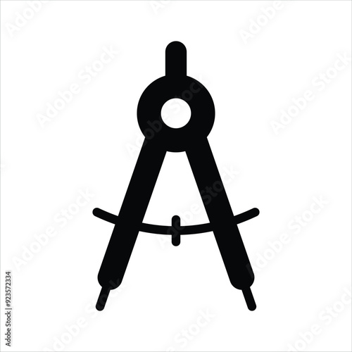 Grab this amazing vector design of geometry compass icon, flat icon design of drafting tool