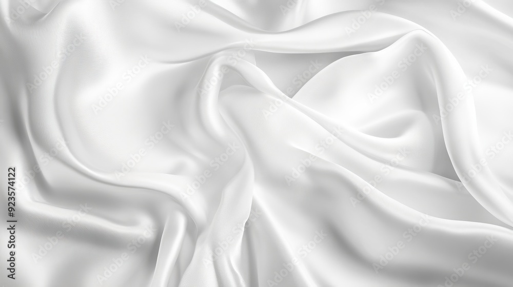 Naklejka premium Soft White Silk Fabric