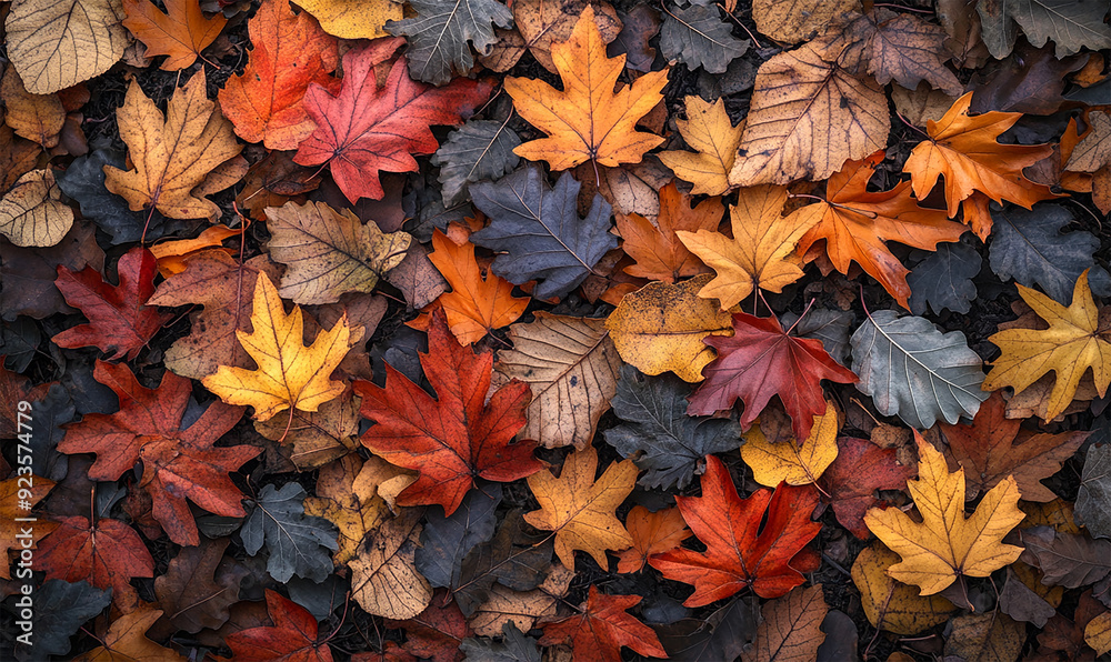 Foliage on park floor Foliage on park floor