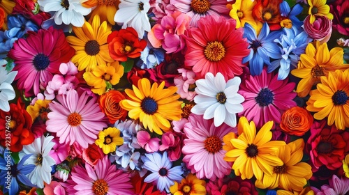 A vibrant floral pattern with bright, colorful flowers, bringing a touch of nature to your desktop.