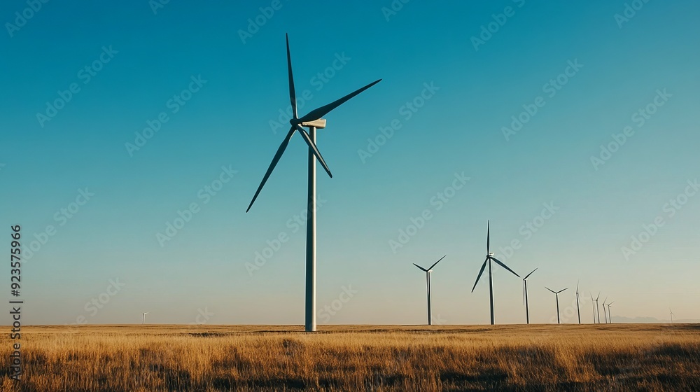 Wind Turbines in Open Landscape Wind Turbines in Open Landscape