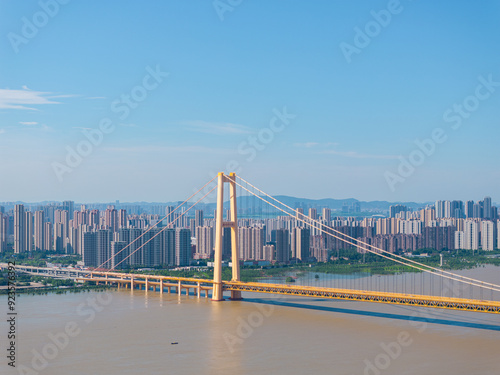 Wuhan Yangsigang Yangtze River Bridge scenery photo