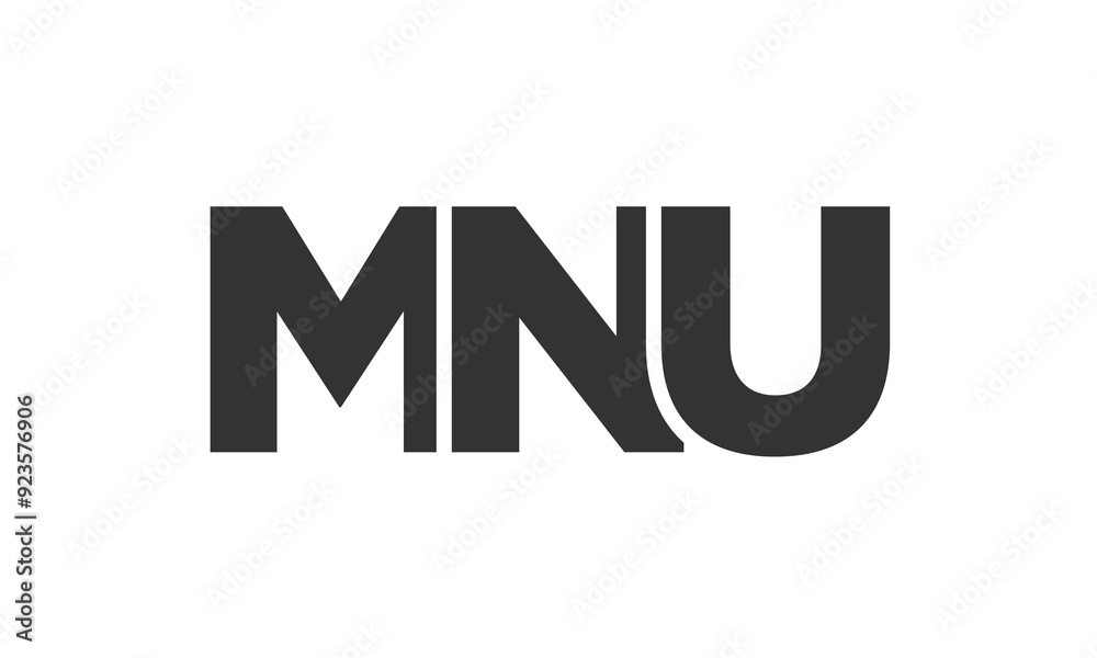 MNU logo design template with strong and modern bold text. Initial based vector logotype featuring simple and minimal typography. Trendy company identity. MNU logo design template with strong and modern bold text. Initial based vector logotype featuring simple and minimal typography. Trendy company identity.