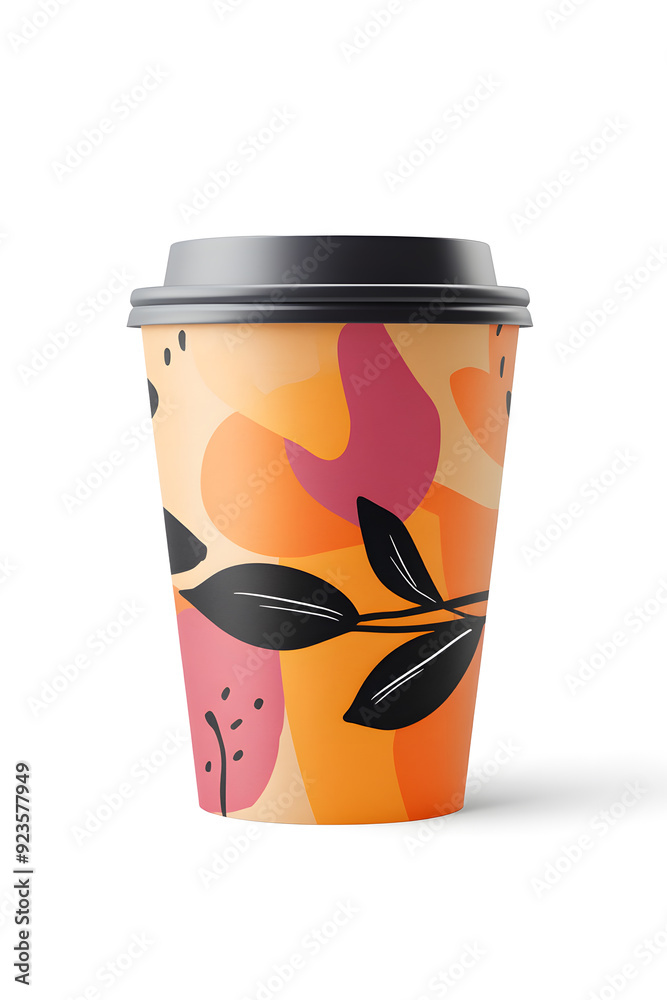 Paper coffee cup to go, take away mockup isolated on white background Paper coffee cup to go, take away mockup isolated on white background