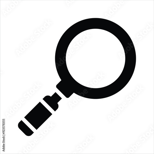 An icon of magnifier that is suitable for search, zoom, and discovery functions in digital interfaces