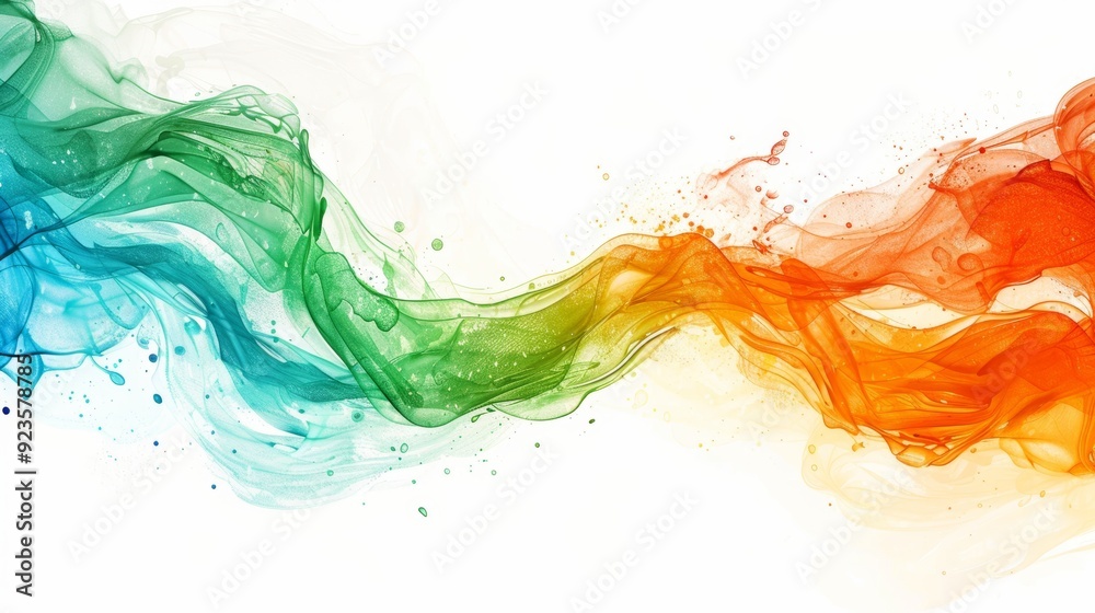Vibrant Abstract Representation of Indian Independence Day with Tricolor Smoke Effect Vibrant Abstract Representation of Indian Independence Day with Tricolor Smoke Effect