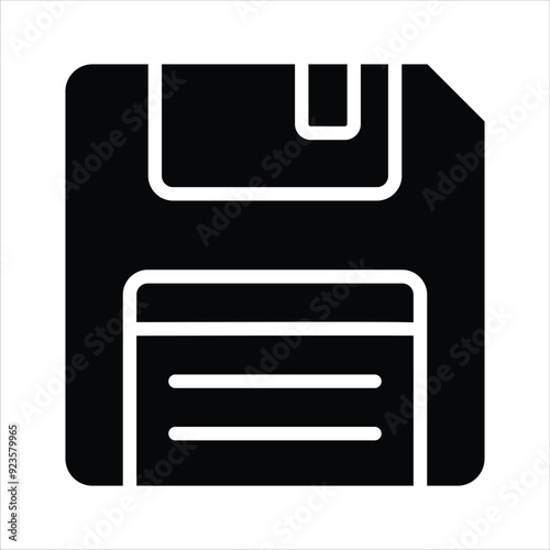 Floppy disc icon in trendy style, ready to use vector