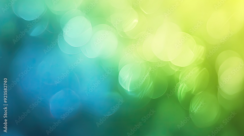 Obraz premium Soft gradient background with shades of green and blue blending seamlessly.