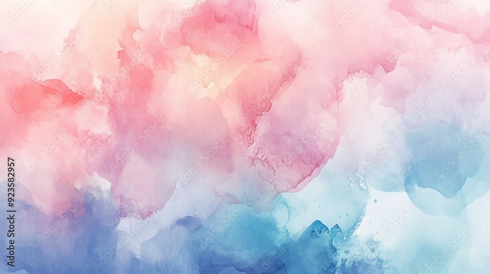 Fototapeta premium Soft pastel watercolor background with gentle and soothing colors.