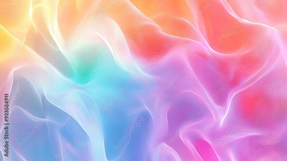 Fototapeta premium Abstract gradient mesh background with fluid and organic color transitions.