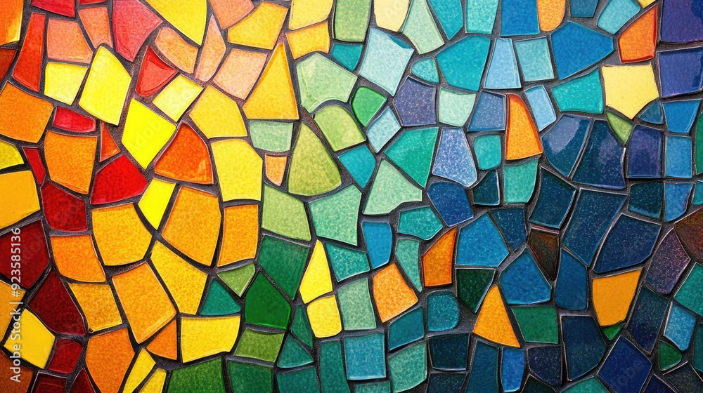 Abstract mosaic pattern background with vibrant and contrasting colors Abstract mosaic pattern background with vibrant and contrasting colors