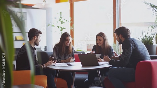 Collaborative Meeting in Modern Workspace