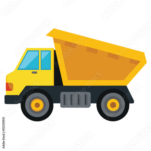 dump truck isolated on white background