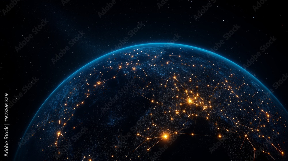 Obraz premium Earth's Night Lights from Space