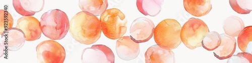 Soft watercolor apricot pattern with delicate shades, ideal for nursery room