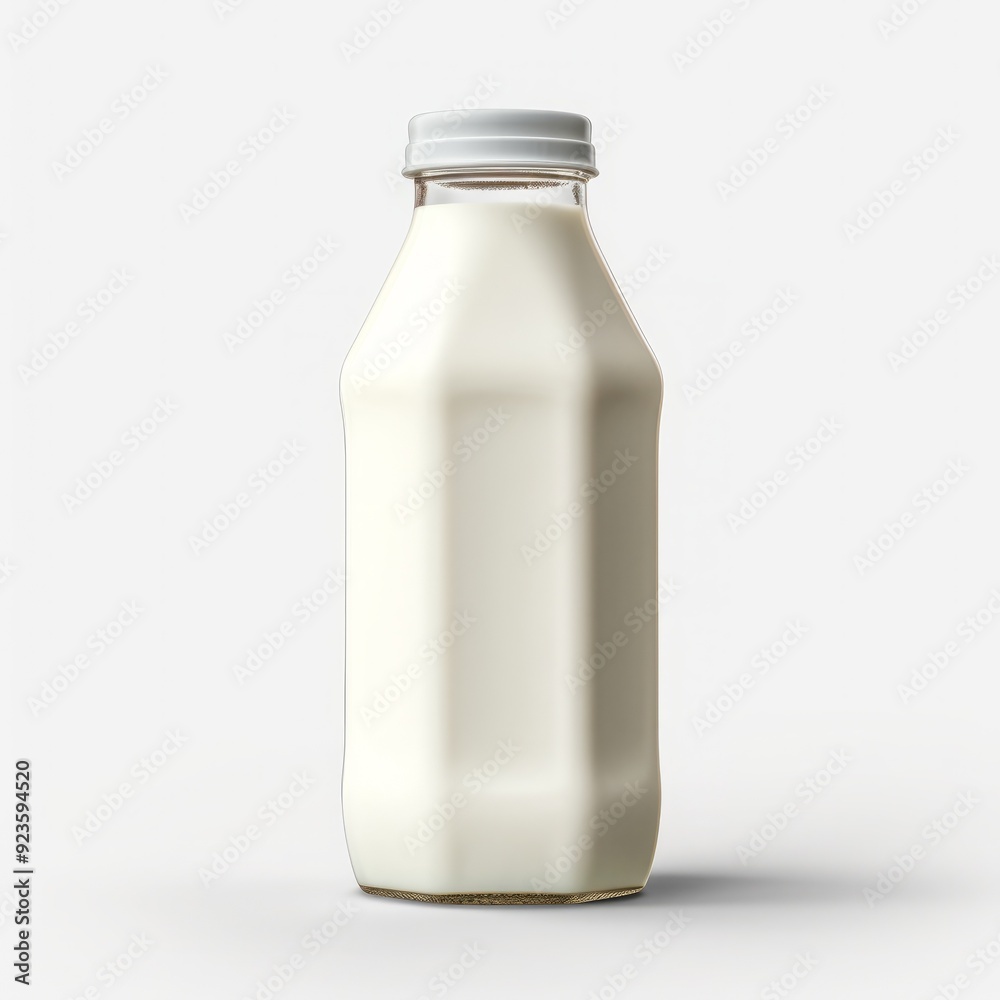 White milk pack, blank design packaging mockup, isolated on a white background White milk pack, blank design packaging mockup, isolated on a white background