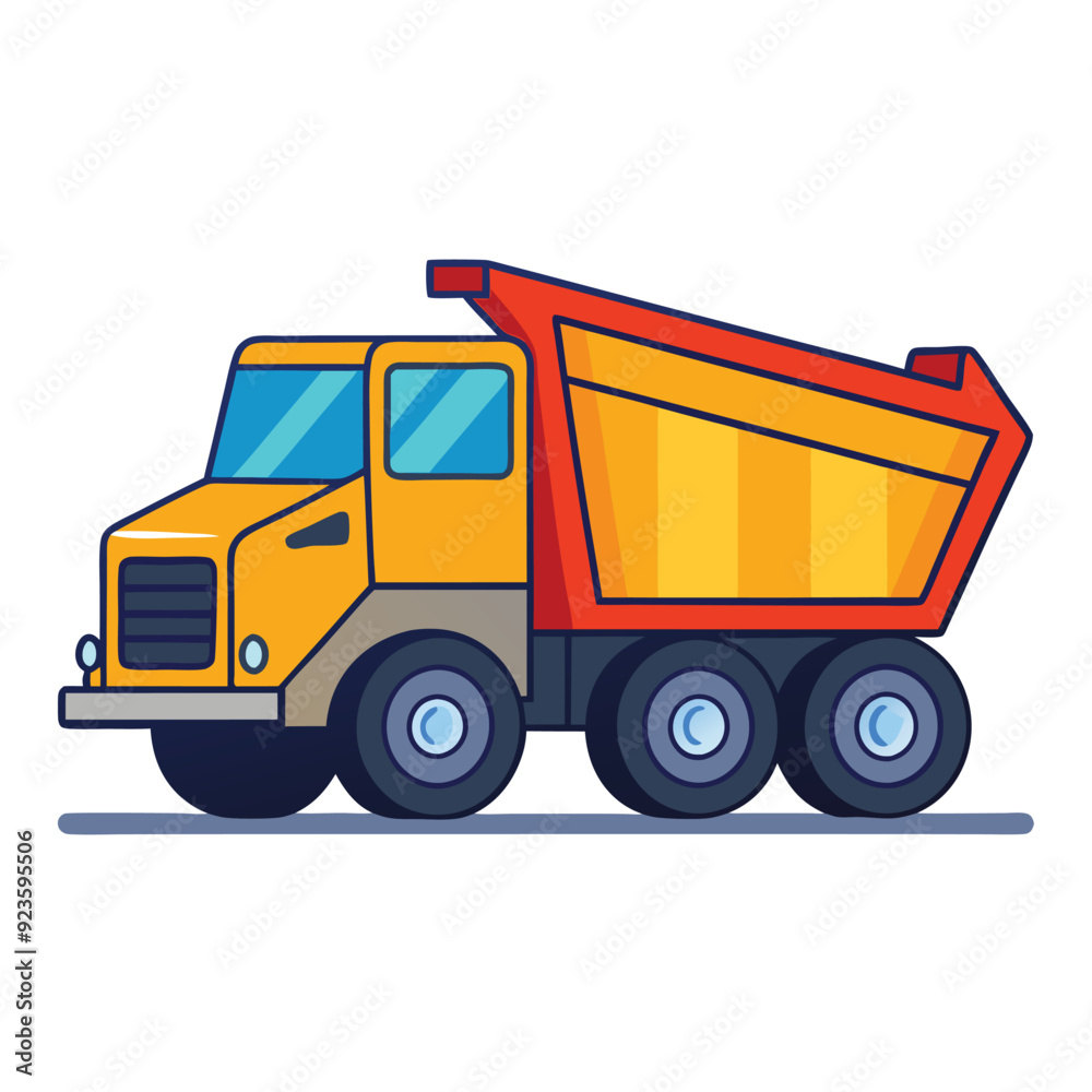 Fototapeta premium dump truck isolated on white background