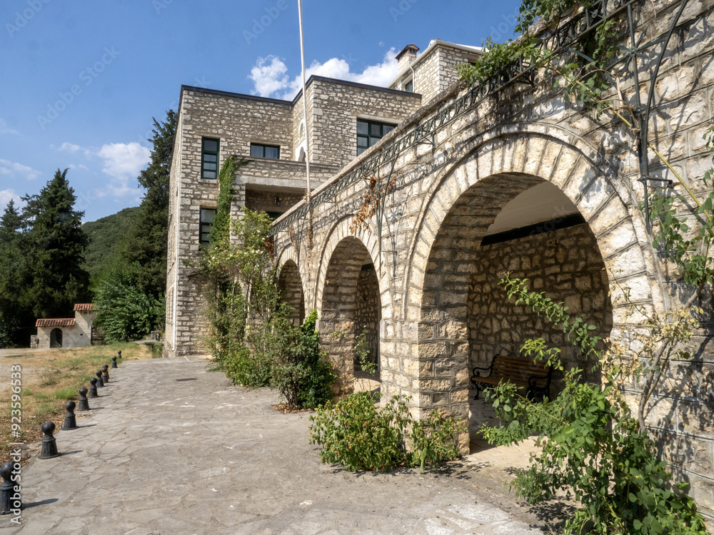 During the holidays, the church school is deserted. Northern Greece