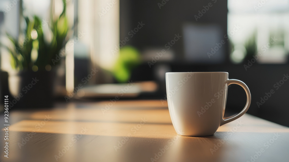 A minimalist office desk with a coffee cup, reflecting a clean and organized work style. A minimalist office desk with a coffee cup, reflecting a clean and organized work style.