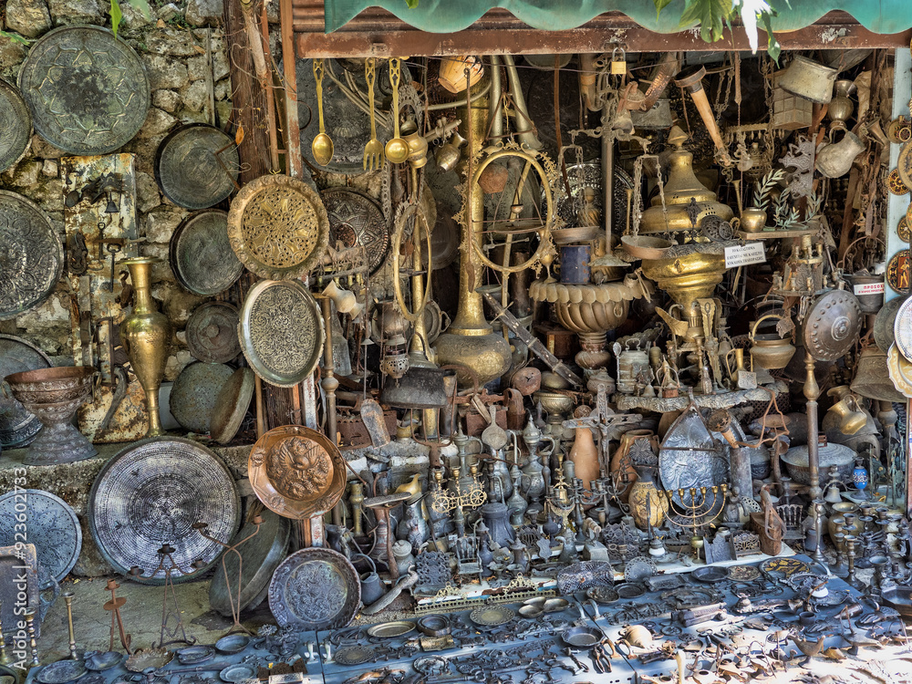 Interesting historical items are for sale. Greece