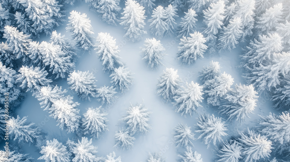 aerial shot of a snow-covered forest in winter, with trees blanketed in white and a quiet stillness permeating the scene aerial shot of a snow-covered forest in winter, with trees blanketed in white and a quiet stillness permeating the scene