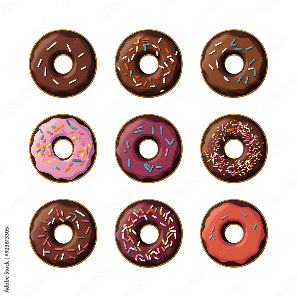 Fototapeta premium set of donuts
