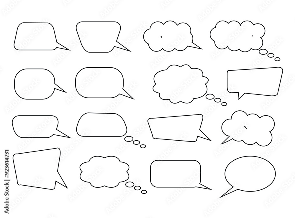Obraz premium speech bubble collection. Set of speech bubble. Speech bubble comic vector.