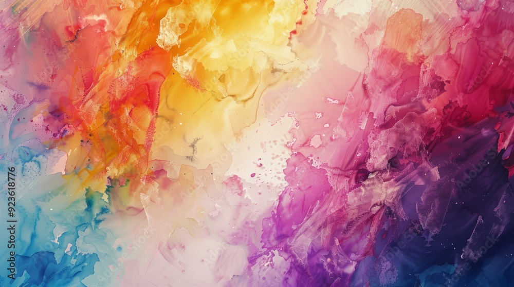 A painting of a rainbow colored liquid with a colorful background A painting of a rainbow colored liquid with a colorful background