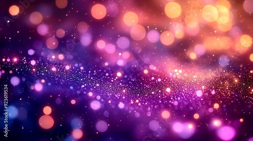 Purple gold sparkles. Soft. Glowing. Background. Backdrop. Seasons and Holidays.