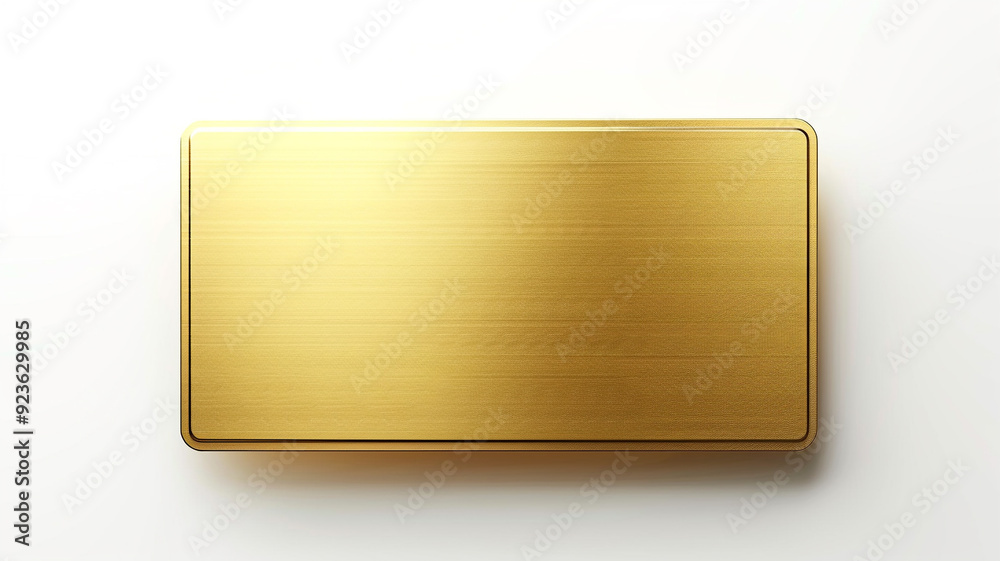 shiny gold metal plate isolated on white background shiny gold metal plate isolated on white background