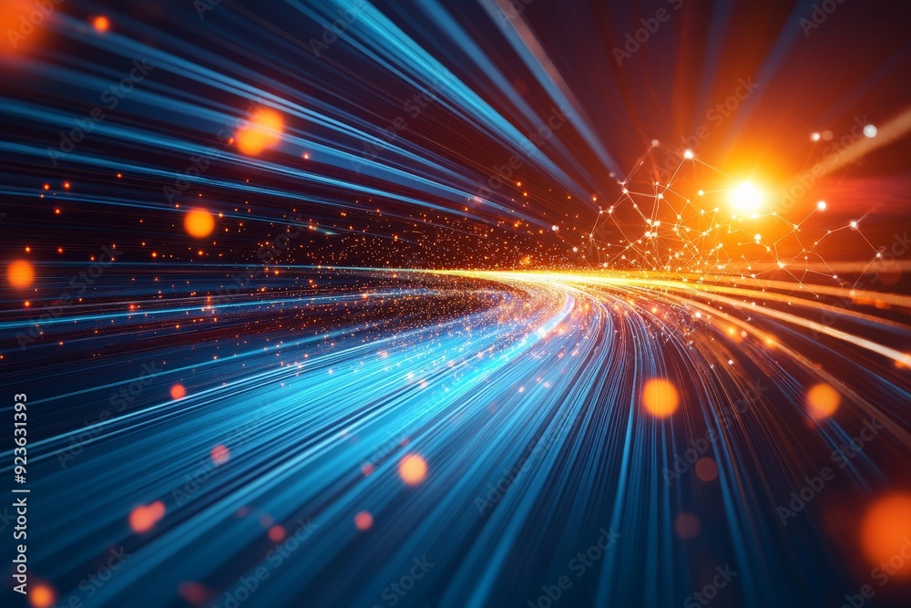 Dynamic image of vibrant, glowing light trails and sparks, representing speed, technology, and modern digital innovation. Dynamic image of vibrant, glowing light trails and sparks, representing speed, technology, and modern digital innovation.