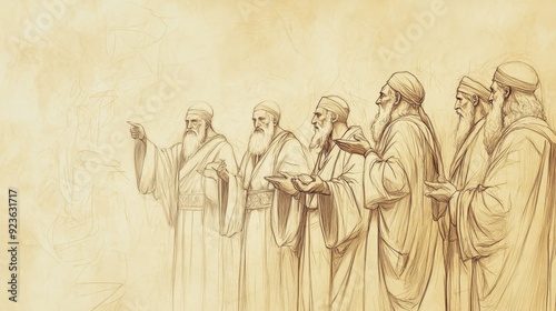 Exodus:The Priestly Garments Completed, Exodus Story: Moses Approving Priestly Garments for Service - Bible Wall Art Illustration