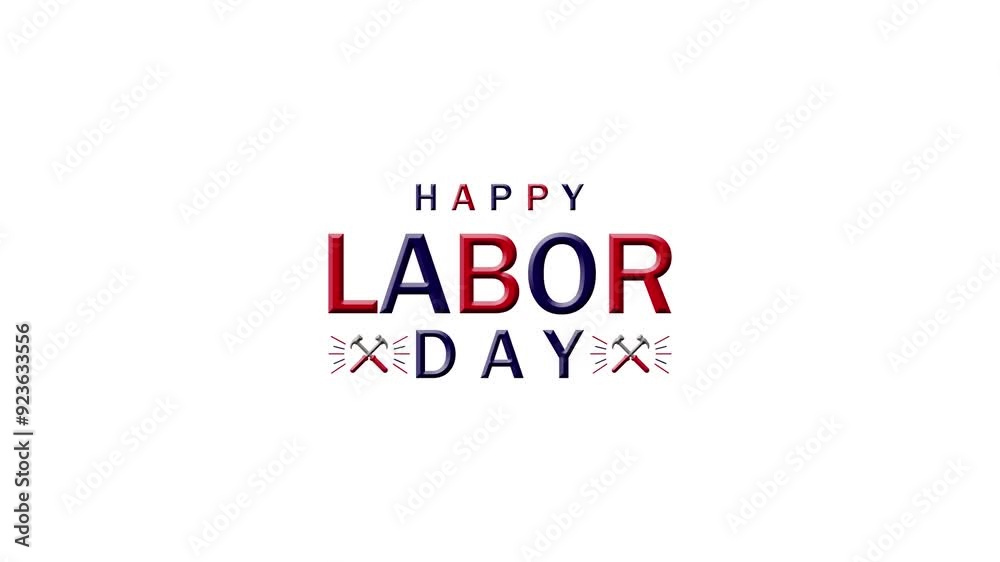 Luxury Labor Day, Celebration Happy Labor Day, 3D Happy Labour Day Text Animation, International Labor Day Video Animation For You Luxury Labor Day, Celebration Happy Labor Day, 3D Happy Labour Day Text Animation, International Labor Day Video Animation For You