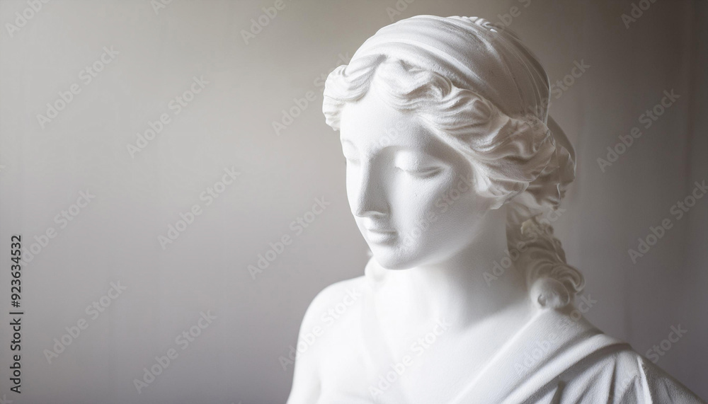 Statue of Woman Standing in a Room and Copy Space Statue of Woman Standing in a Room and Copy Space