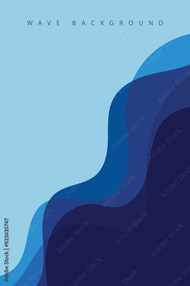 Abstract blue wave background Abstract blue wave background