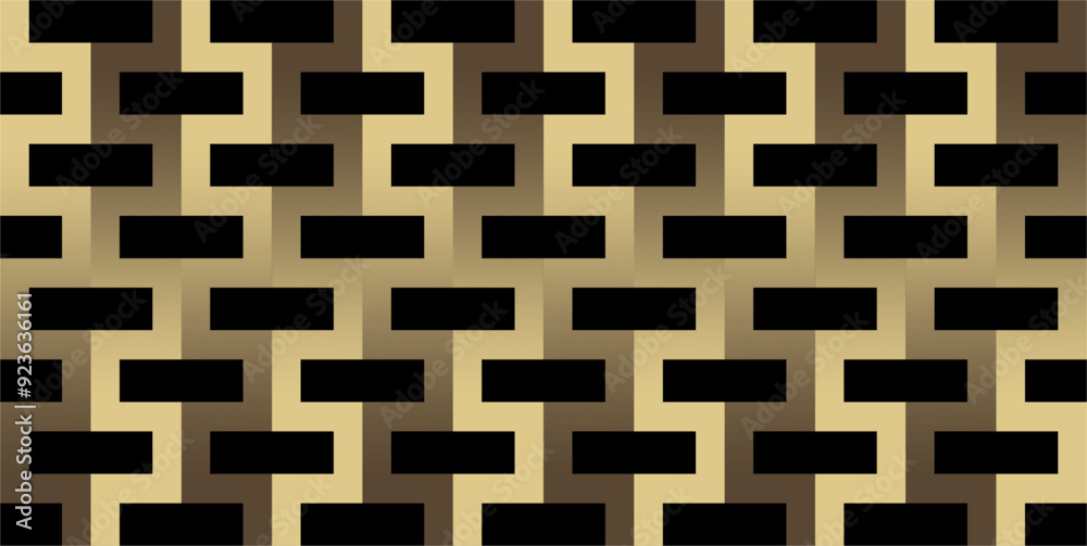 The background design is in the form of repeating geometric planes with a combination of brown gold gradations isolated on black